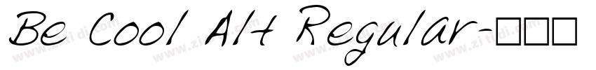 Be Cool Alt Regular字体转换